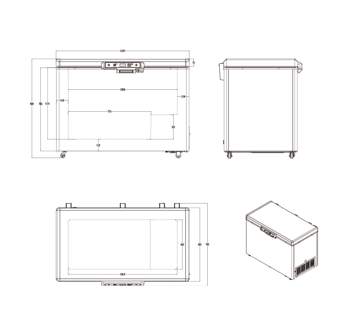 ice lined vaccine freezer